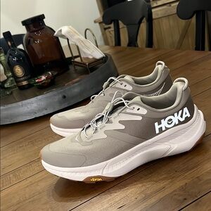 Hoka Beige Running Shoes